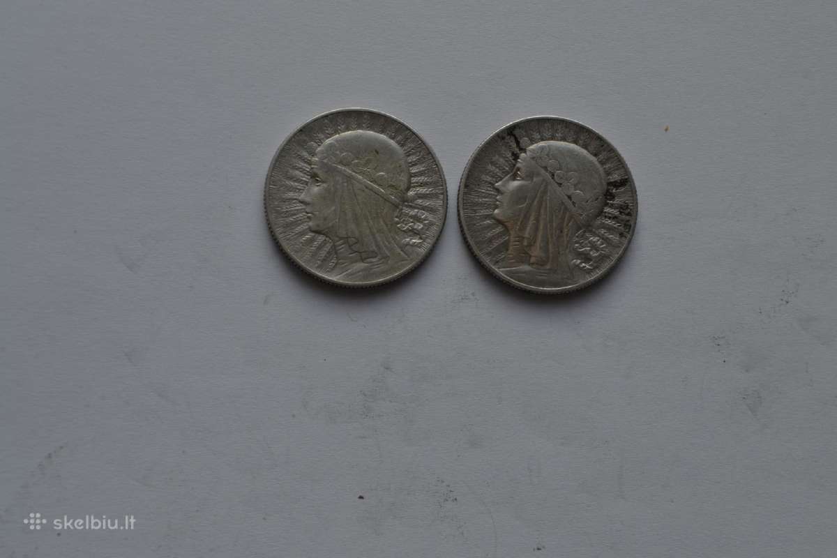 5 zlotai 1932,1933 m. - nuotraukos Nr. 2