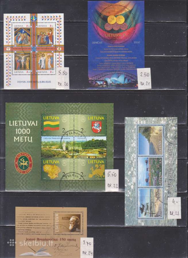 Antspauduoti Lietuvos blokai ir lapeliai. - nuotraukos Nr. 7