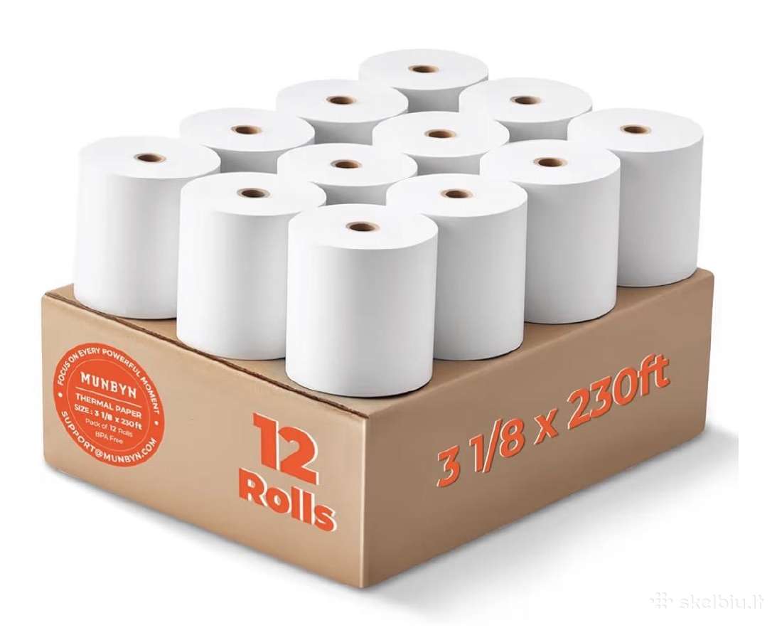 Terminis kvitų popierius – 80 mm x 70 m (12pc)