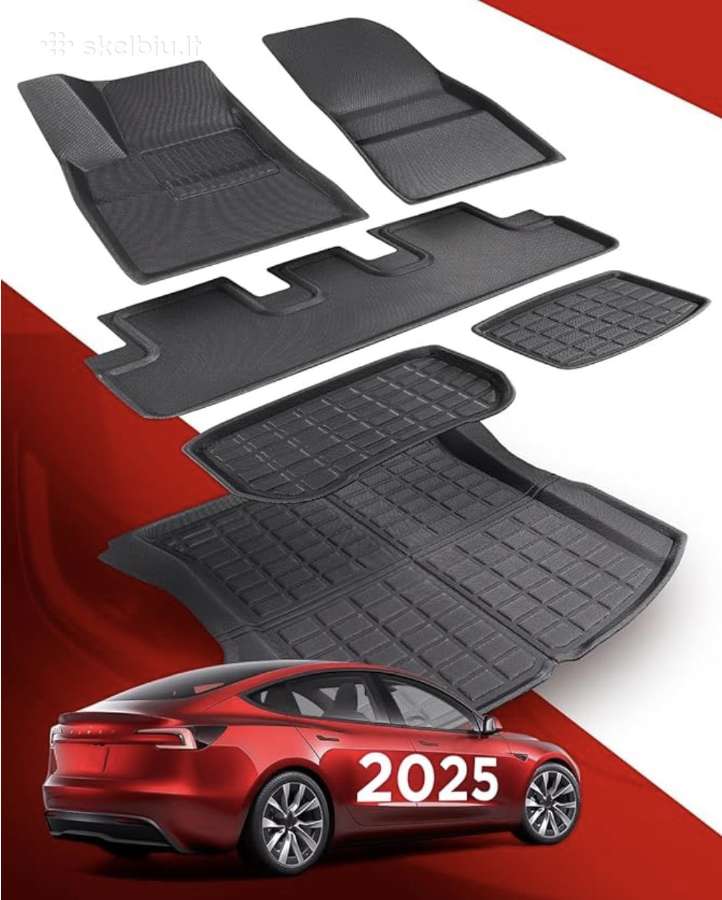 Telsa Model 3 Highland guminiai kilimėliai
