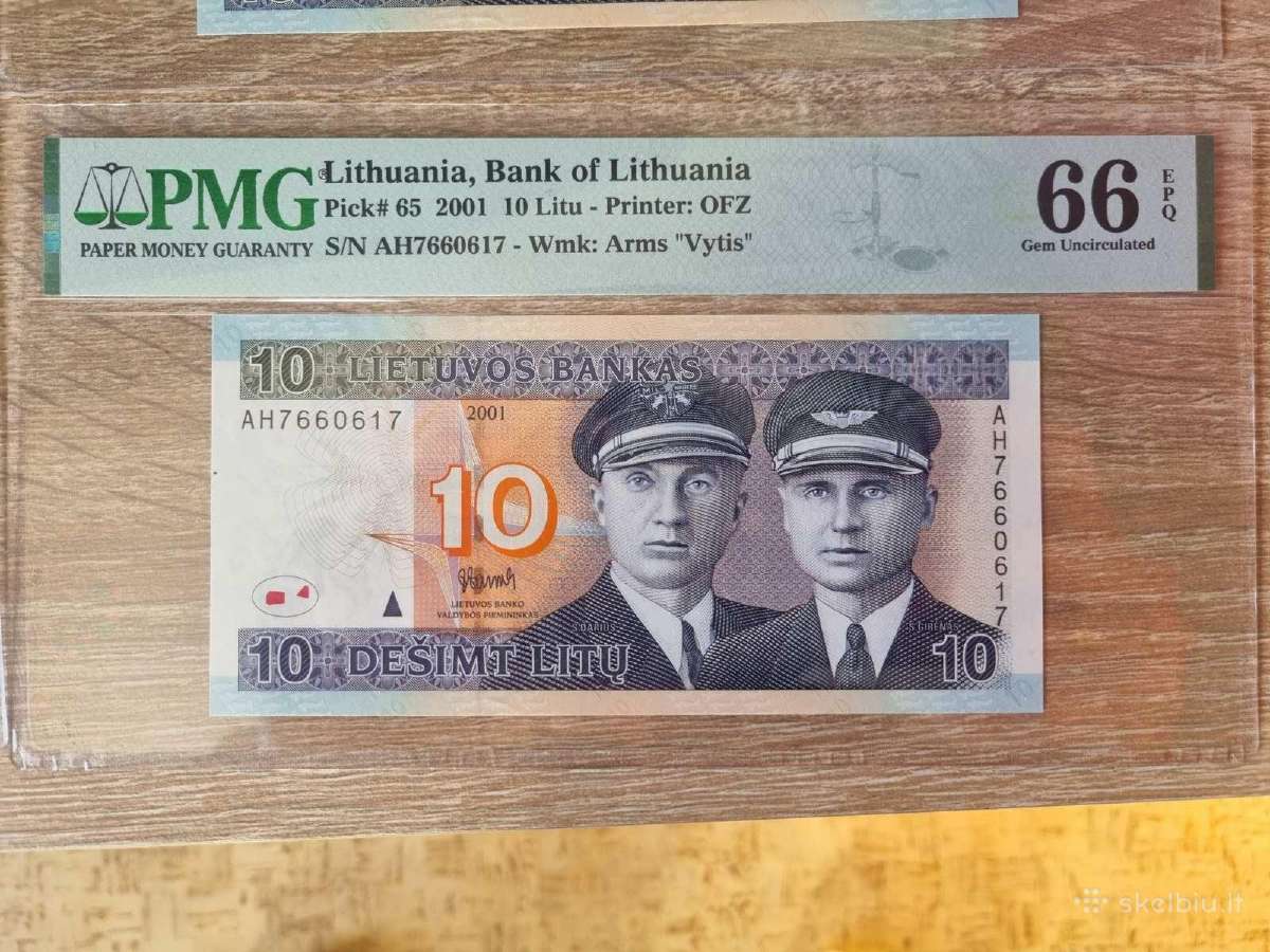 Banknotai 2 Litai ir 10 litų - nuotraukos Nr. 16