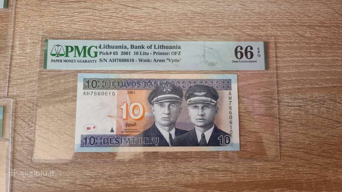Banknotai 2 Litai ir 10 litų - nuotraukos Nr. 19