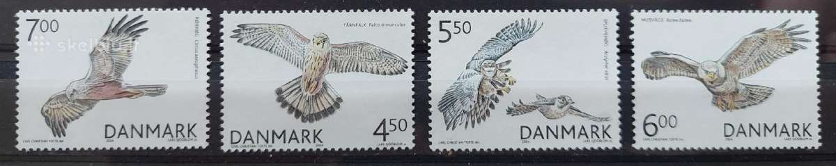 Danija 2004 ereliai, švarus, Michel 1383-1386