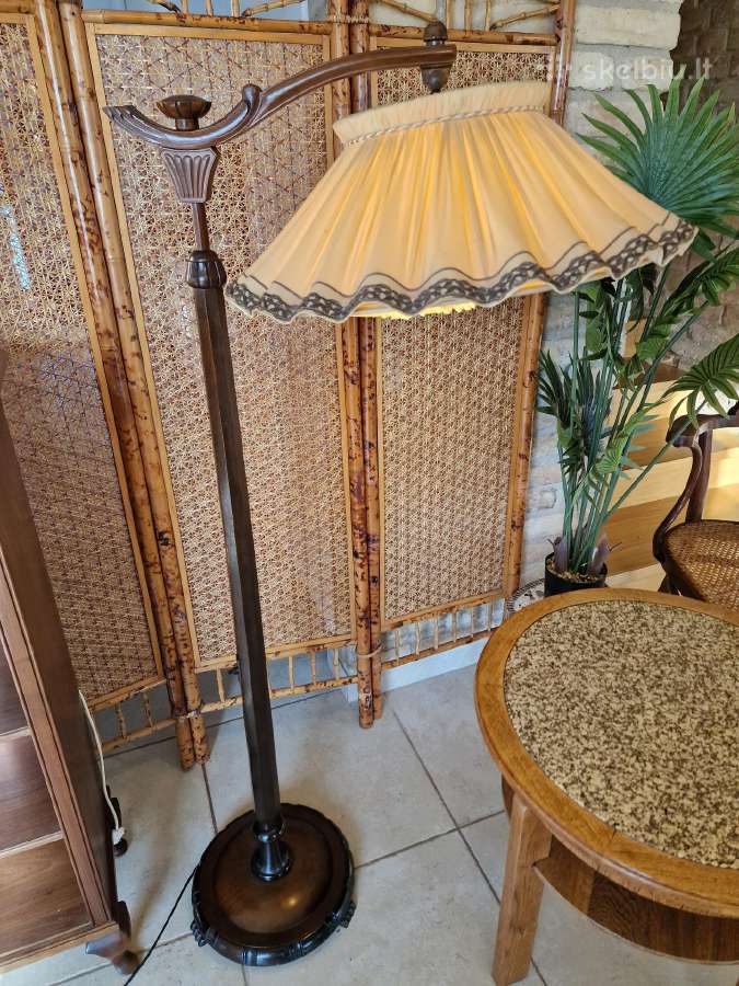 Vintažinis Art Deco riešutmedžio toršeras - nuotraukos Nr. 2