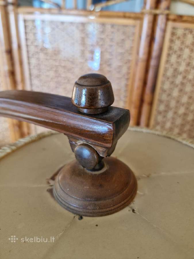 Vintažinis Art Deco riešutmedžio toršeras - nuotraukos Nr. 3
