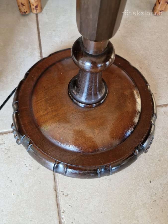 Vintažinis Art Deco riešutmedžio toršeras - nuotraukos Nr. 6