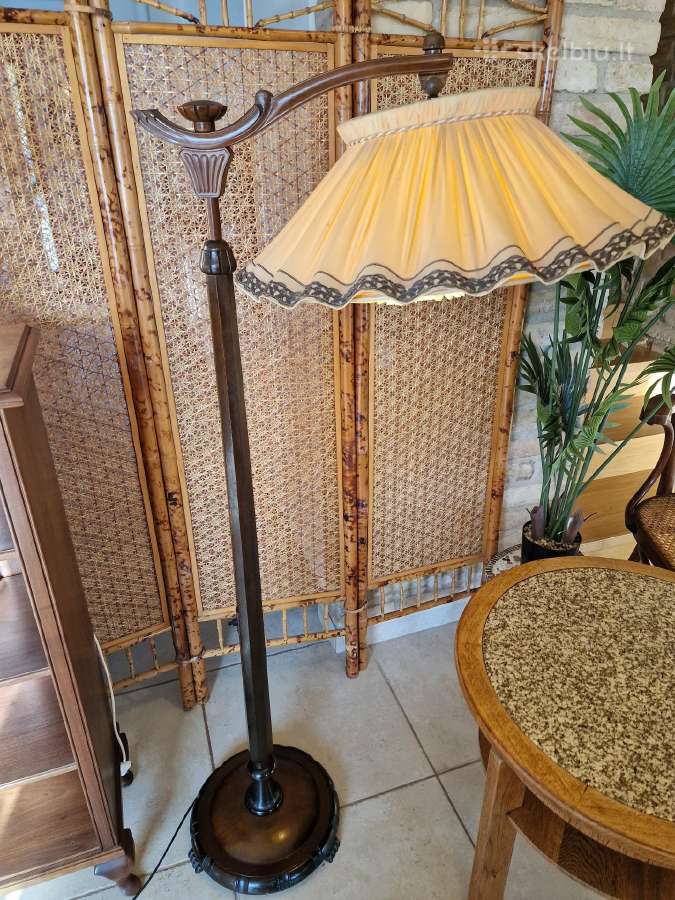 Vintažinis Art Deco riešutmedžio toršeras - nuotraukos Nr. 10