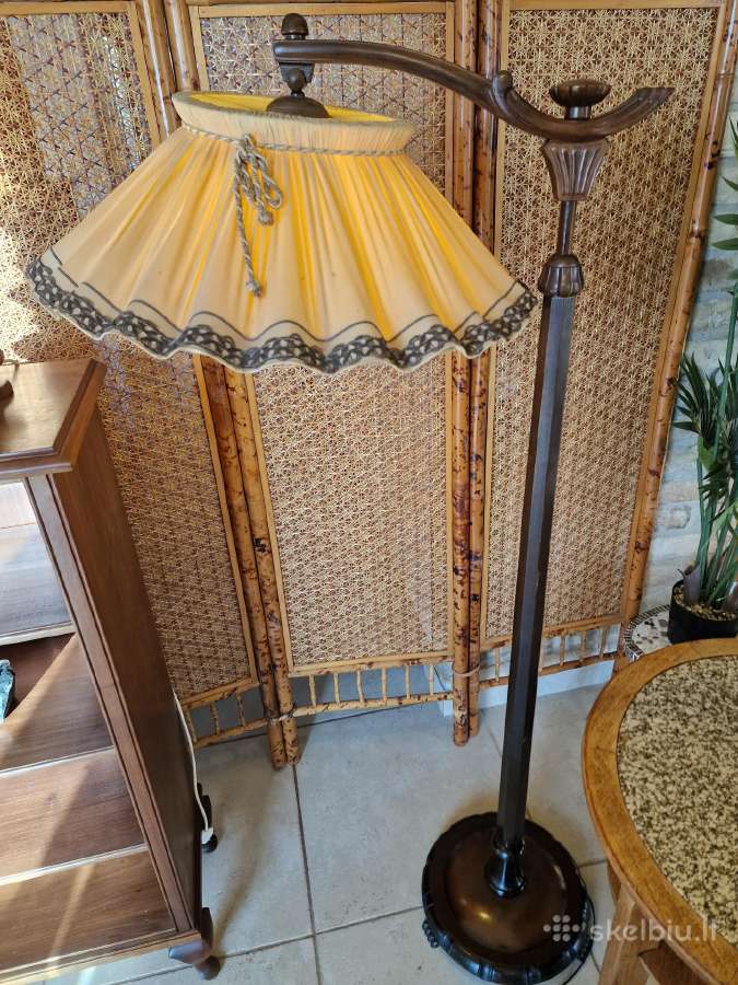 Vintažinis Art Deco riešutmedžio toršeras - nuotraukos Nr. 12