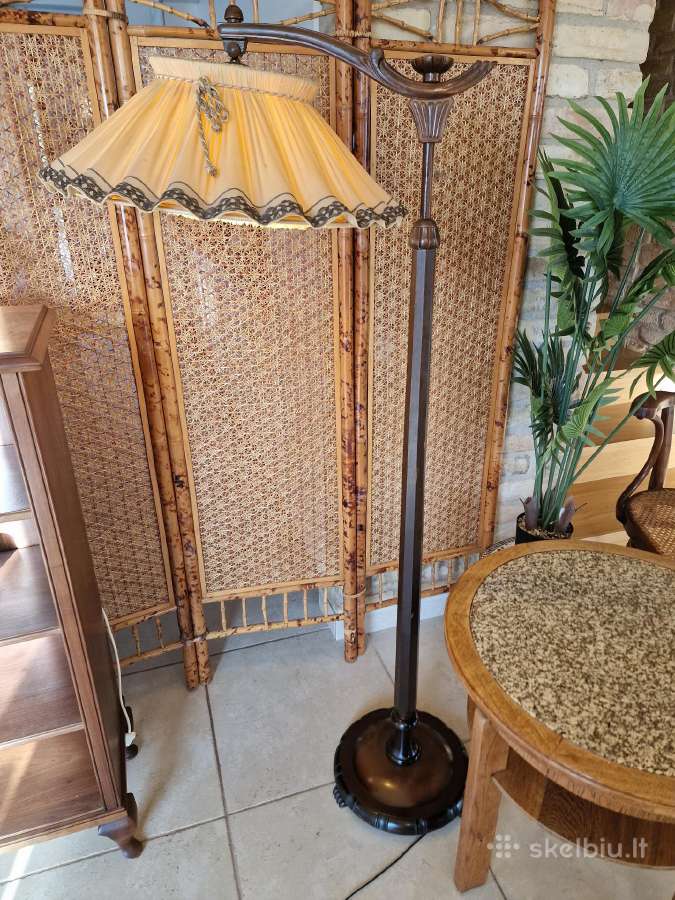 Vintažinis Art Deco riešutmedžio toršeras - nuotraukos Nr. 14