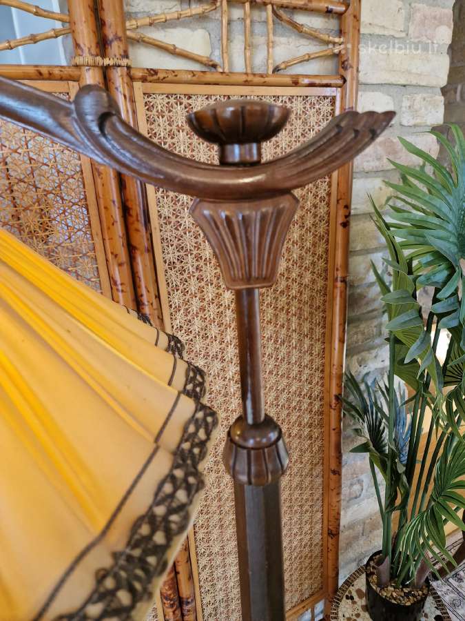 Vintažinis Art Deco riešutmedžio toršeras - nuotraukos Nr. 16