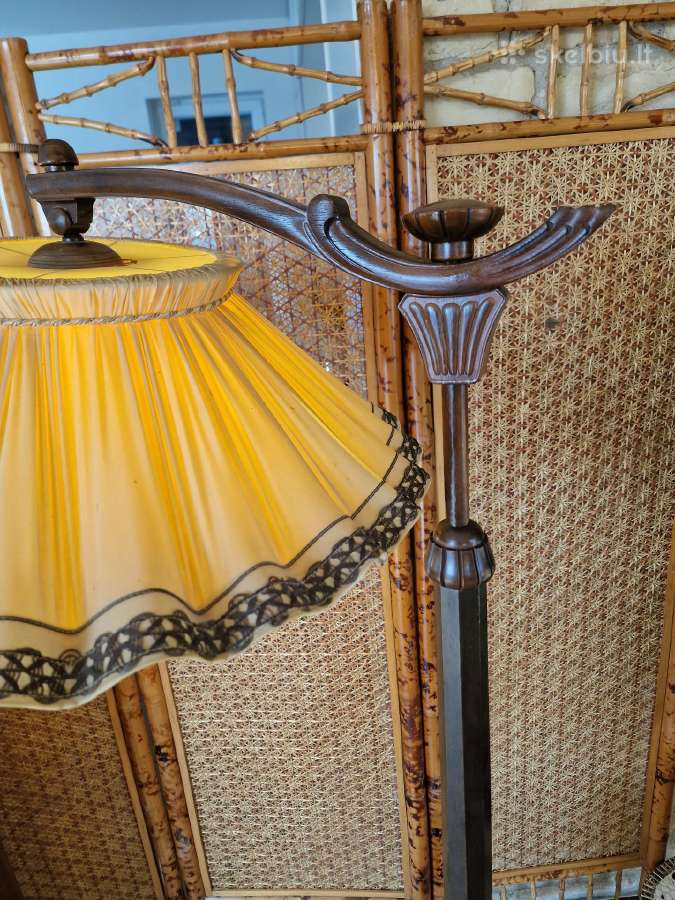 Vintažinis Art Deco riešutmedžio toršeras - nuotraukos Nr. 19
