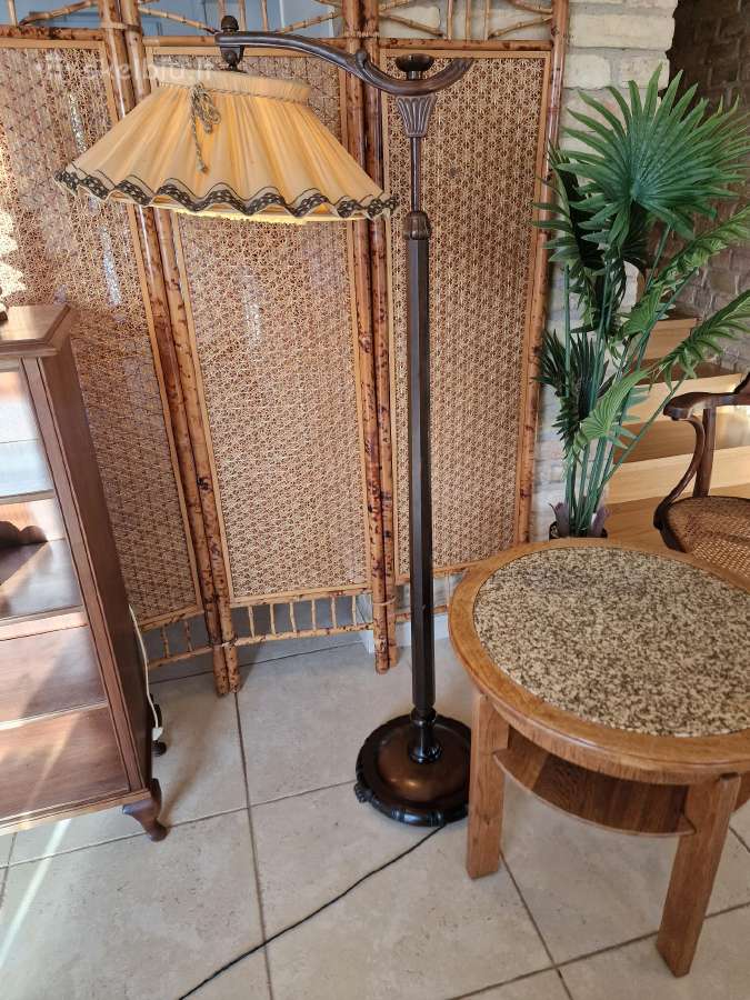 Vintažinis Art Deco riešutmedžio toršeras - nuotraukos Nr. 23