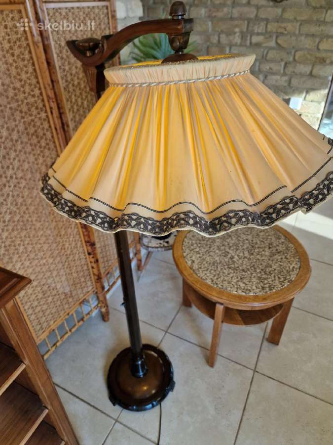 Vintažinis Art Deco riešutmedžio toršeras - nuotraukos Nr. 24