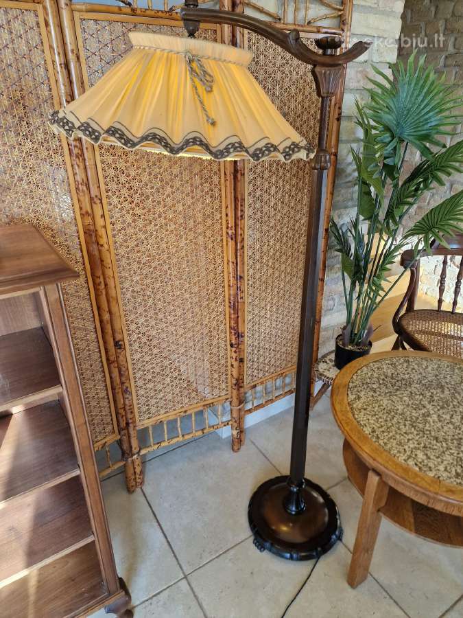 Vintažinis Art Deco riešutmedžio toršeras - nuotraukos Nr. 26