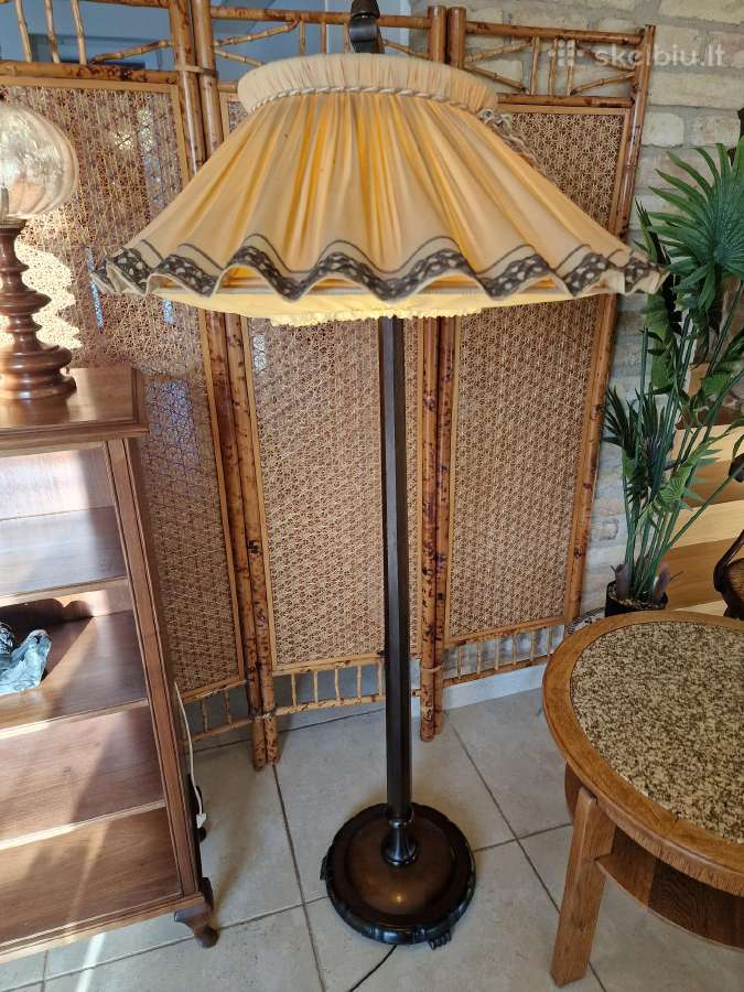 Vintažinis Art Deco riešutmedžio toršeras - nuotraukos Nr. 27