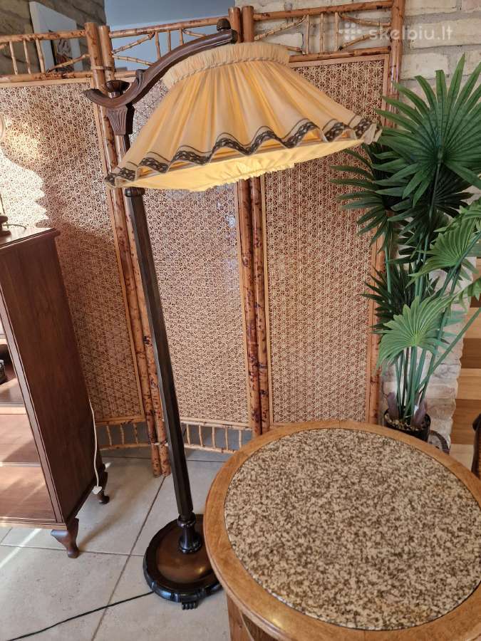 Vintažinis Art Deco riešutmedžio toršeras - nuotraukos Nr. 33