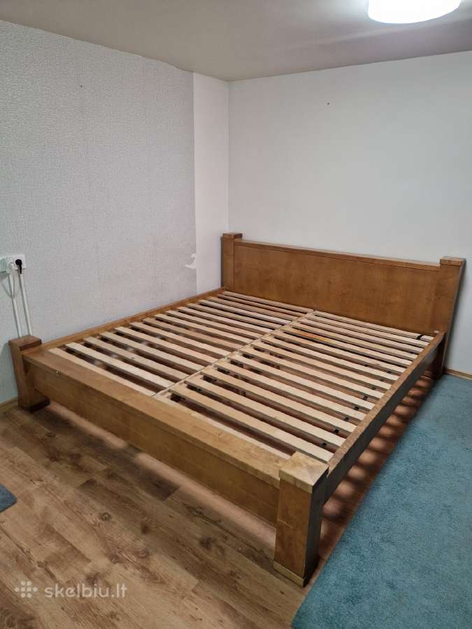 Ąžuolinė dvigulė lova 210cmx200cm