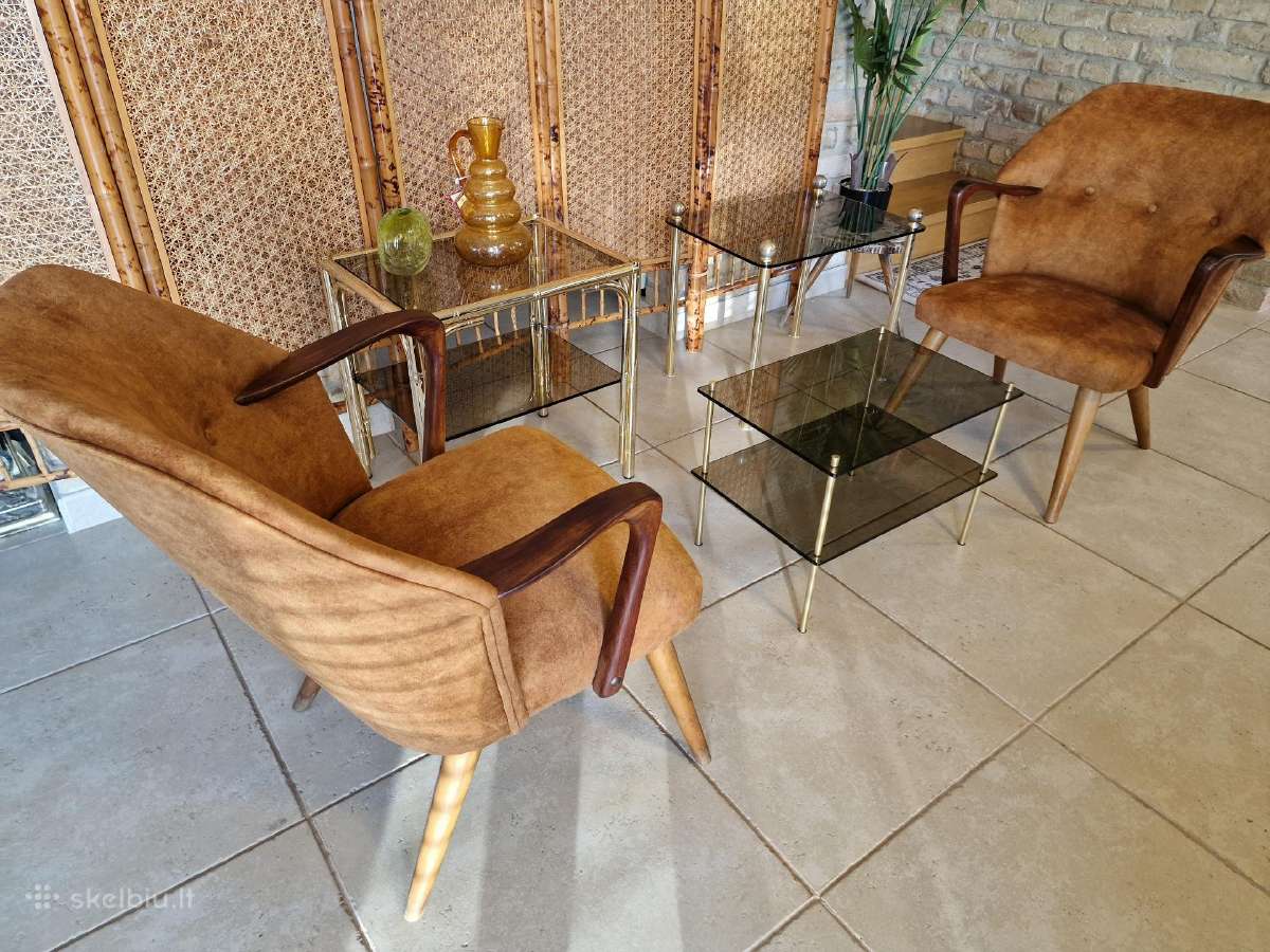 Vintažiniai Bauhaus st. kavos/šoniniai staliukai - nuotraukos Nr. 30