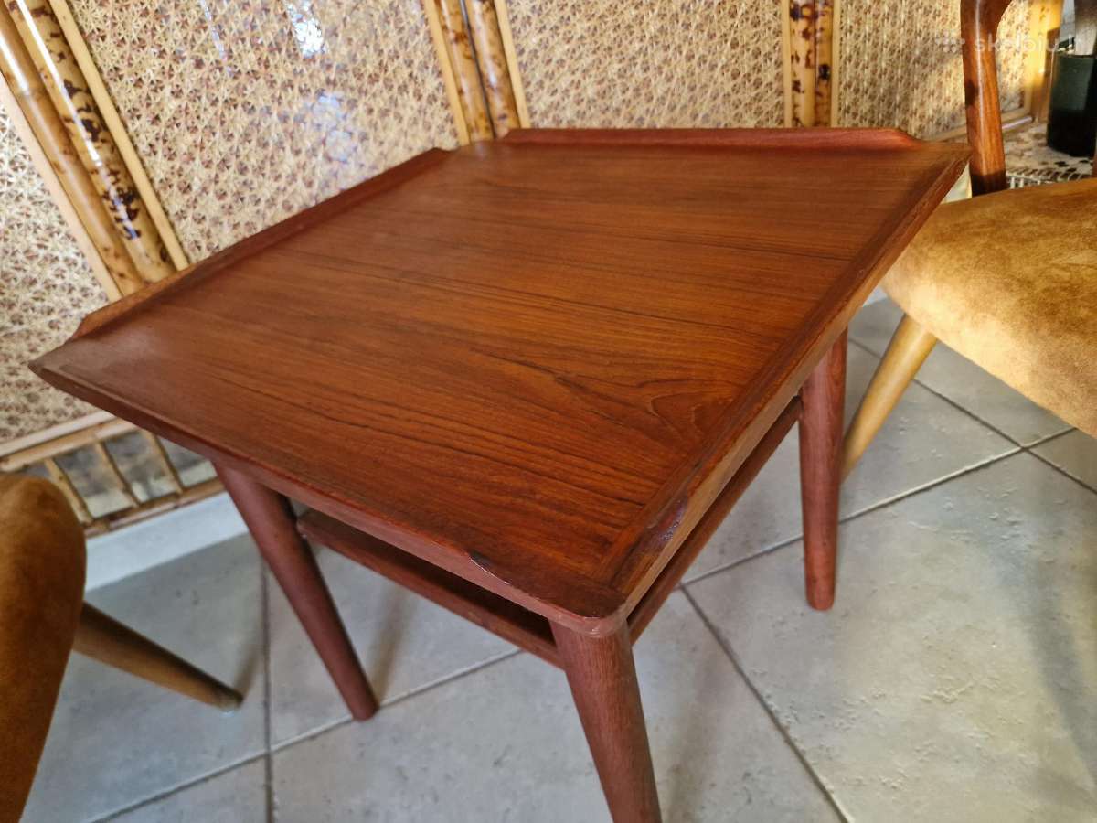 Vintažinis mid century tikmedžio kavos staliukas - nuotraukos Nr. 6