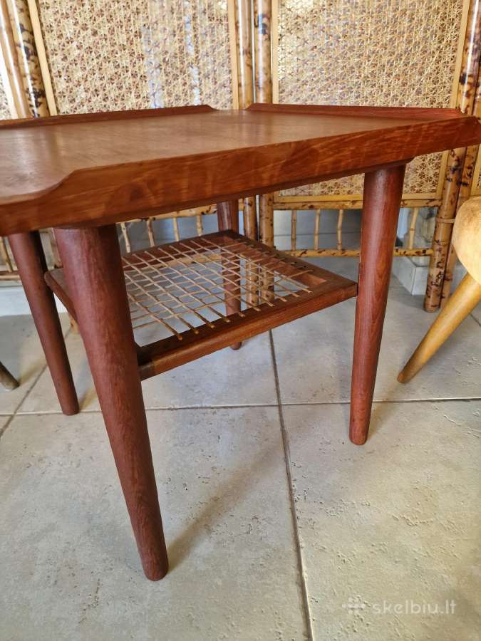 Vintažinis mid century tikmedžio kavos staliukas - nuotraukos Nr. 8