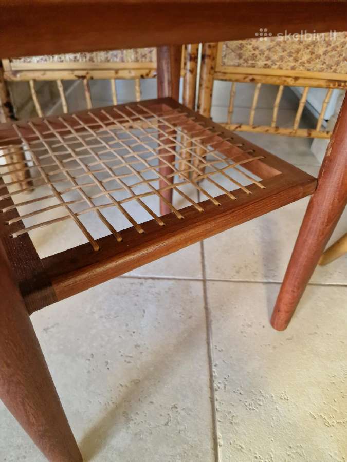 Vintažinis mid century tikmedžio kavos staliukas - nuotraukos Nr. 10