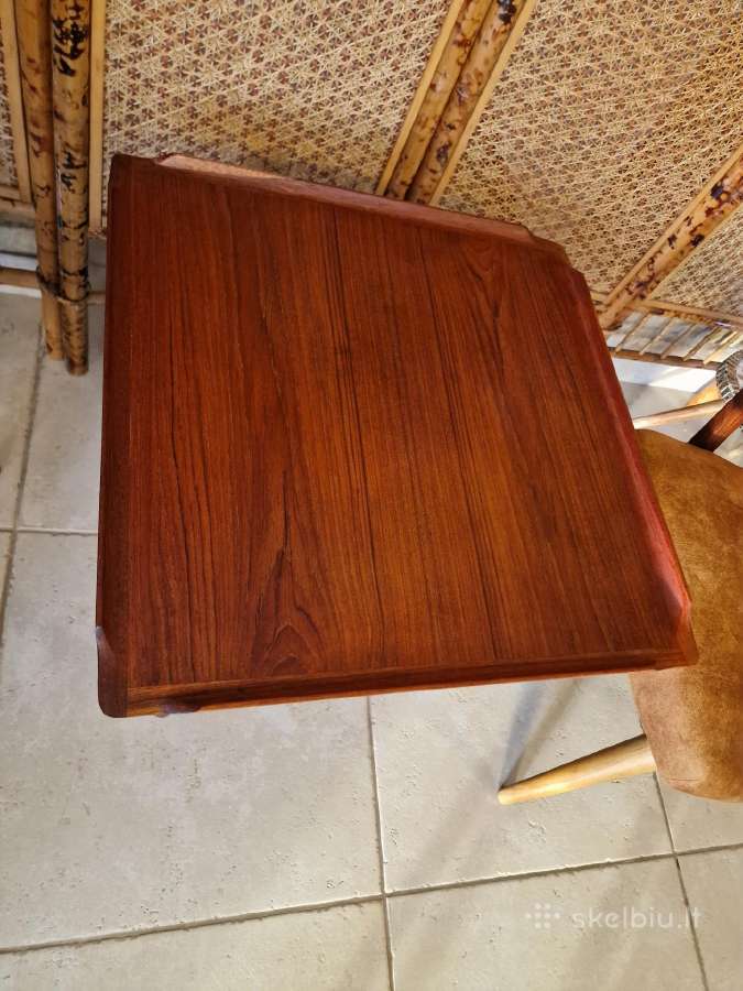 Vintažinis mid century tikmedžio kavos staliukas - nuotraukos Nr. 25