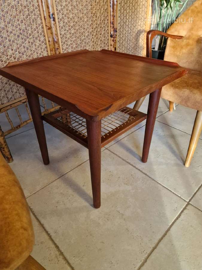 Vintažinis mid century tikmedžio kavos staliukas - nuotraukos Nr. 26