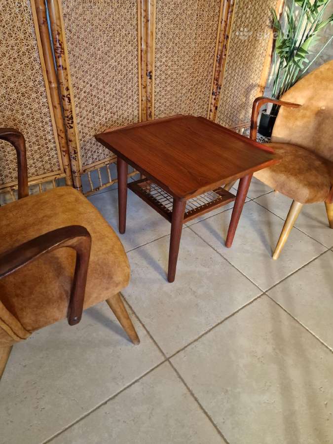 Vintažinis mid century tikmedžio kavos staliukas - nuotraukos Nr. 28