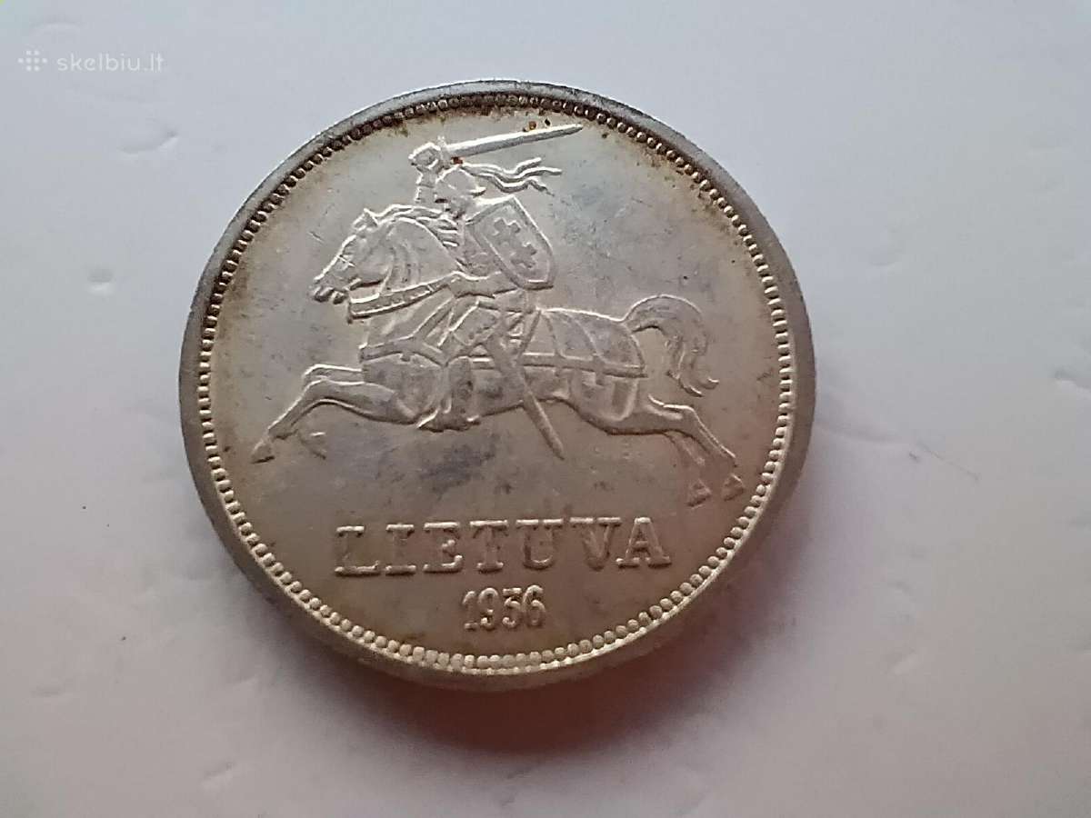 5 Litai, 1936, Basanavičius - nuotraukos Nr. 2