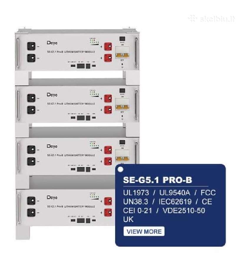 Deye Se-g5.1 Pro-b žemo volt energijos kaupiklis - nuotraukos Nr. 2