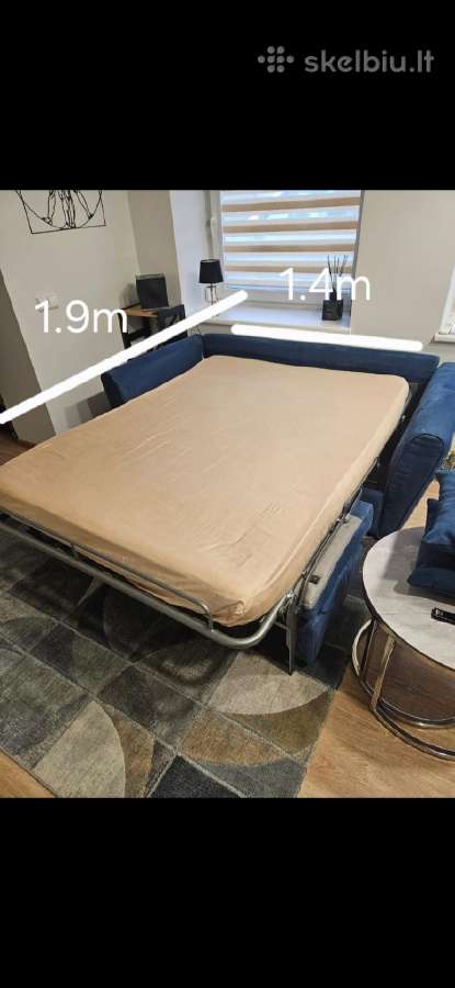 Itališka dvivietė sofa ir pufas - nuotraukos Nr. 2