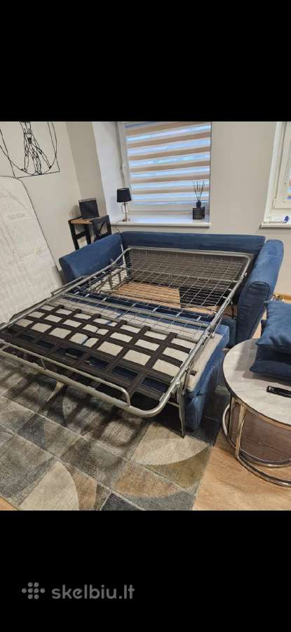Itališka dvivietė sofa ir pufas - nuotraukos Nr. 3