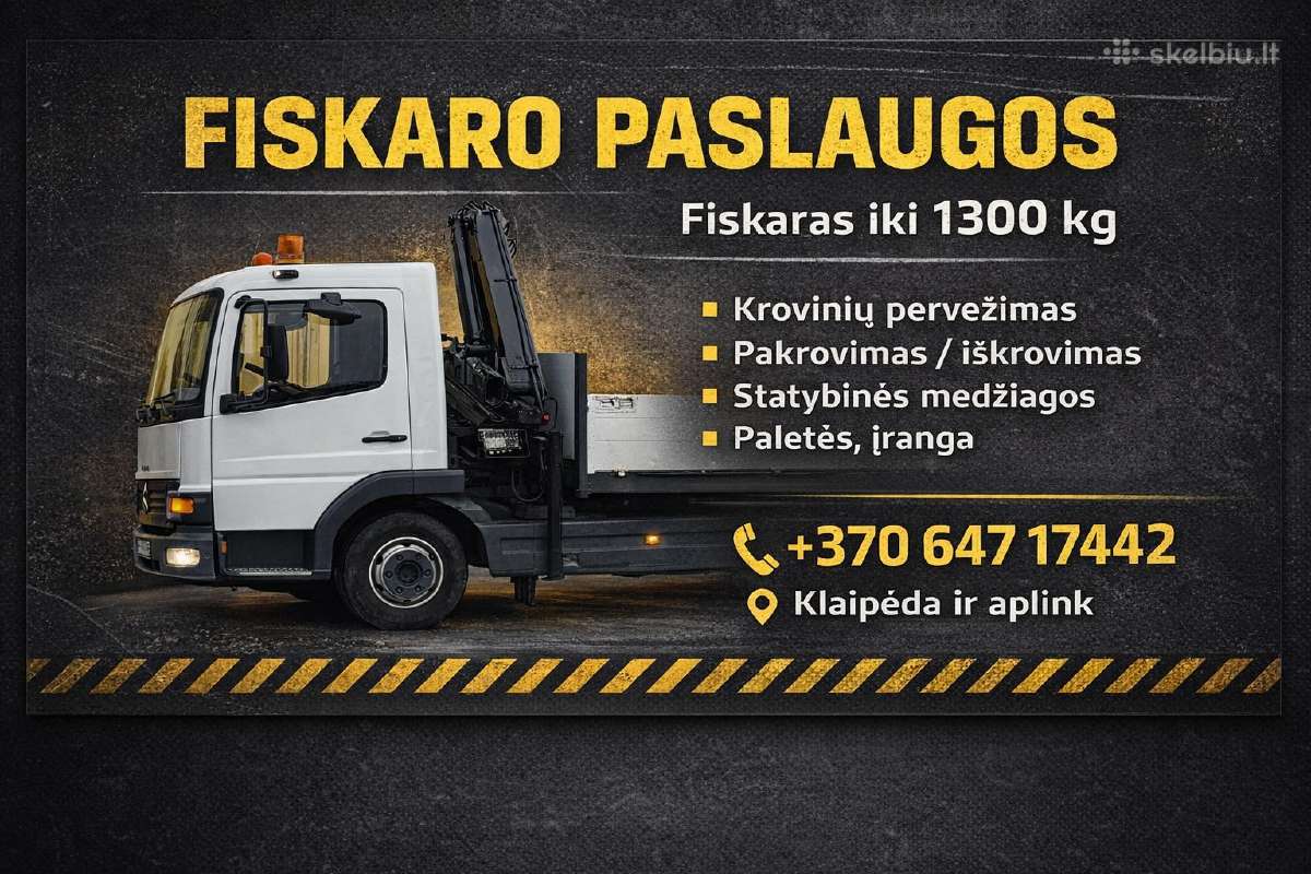 Krovinių pervežimas/fiskaras transportas nuoma