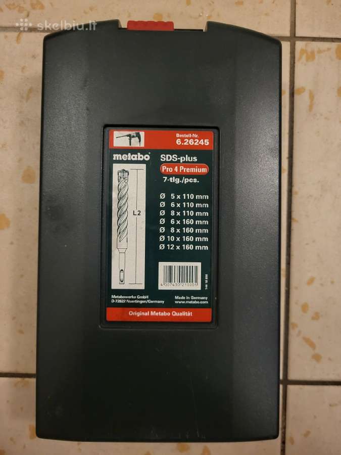 Grąžtų rinkinys betonui Sds-plus P4p7 vnt., Metabo