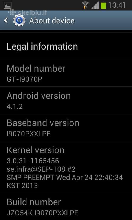 Samsung Galaxy S Advance Gt-i9070p - nuotraukos Nr. 14
