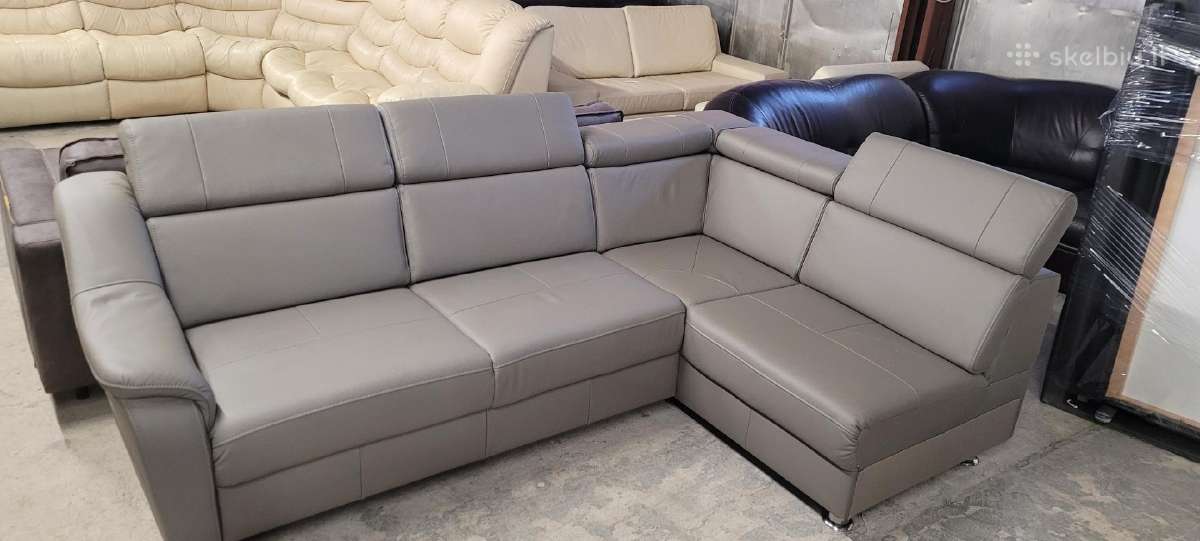 Odiniai Baldai Kampas sofa lova komplektas
