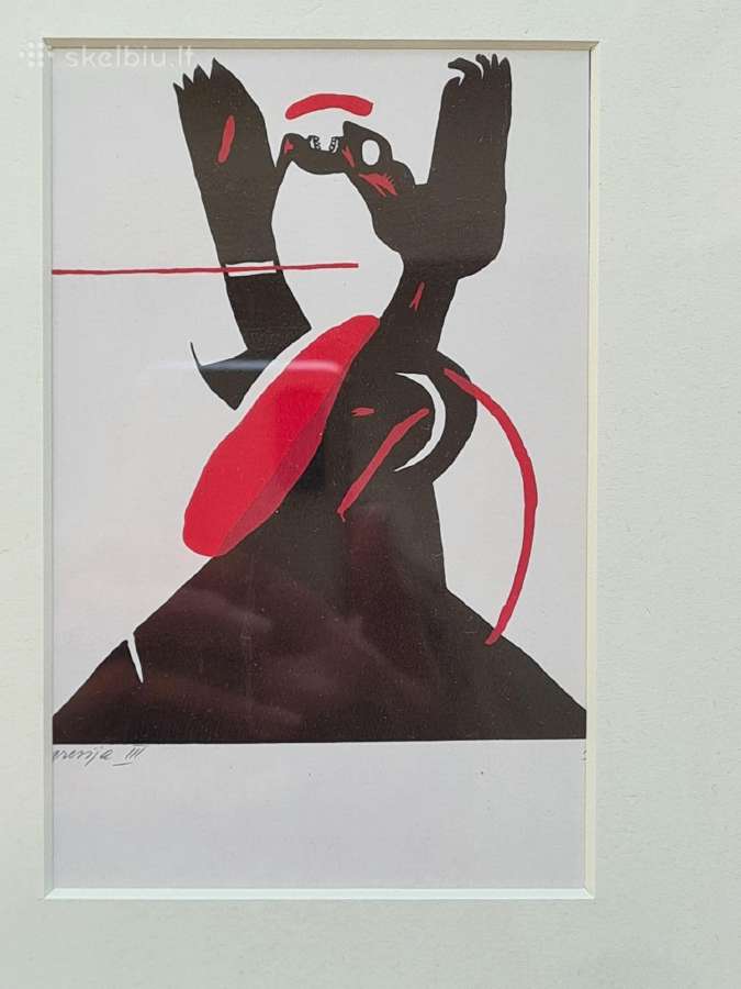 Du paveikslai su M. Vilučio grafikos atvirukais - nuotraukos Nr. 7