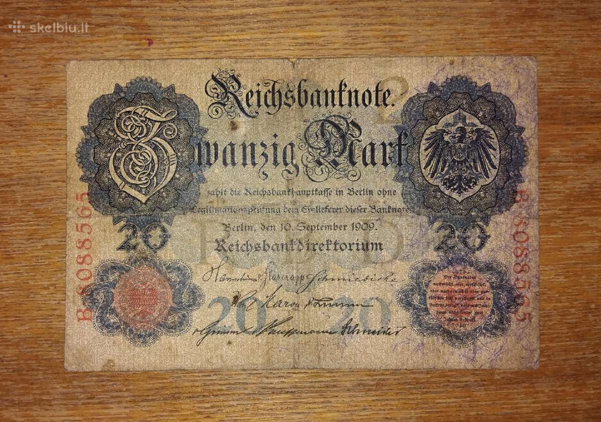 Vokietijos 20 markių banknotas