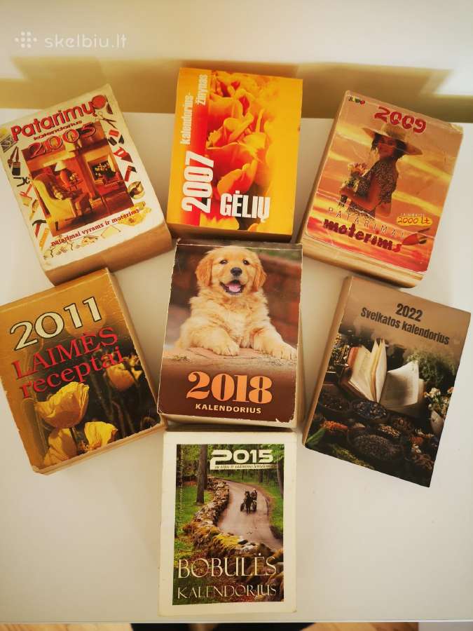 Kalendoriaus lapeliai 2005, 2007, 2009, 2011, 2015
