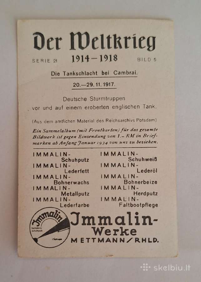 Atvirutė vaizduoanti 1pasaulinį karą - nuotraukos Nr. 2
