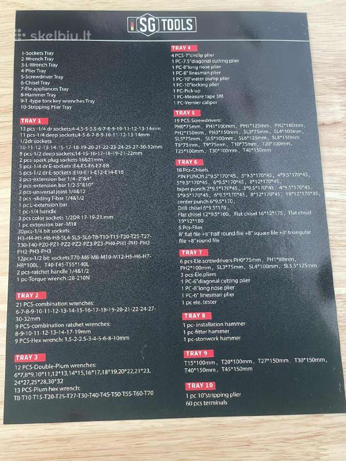 Vokiškas Autoserviso įrankių rinkinys-vežimėlis - nuotraukos Nr. 11