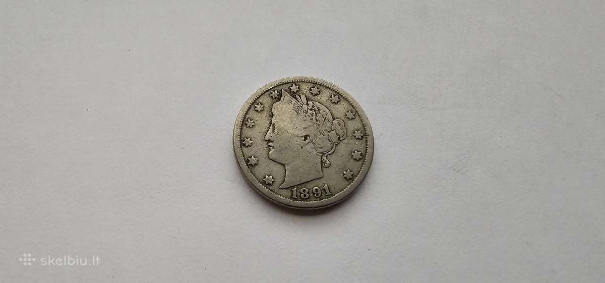 1891 5 centai Usa