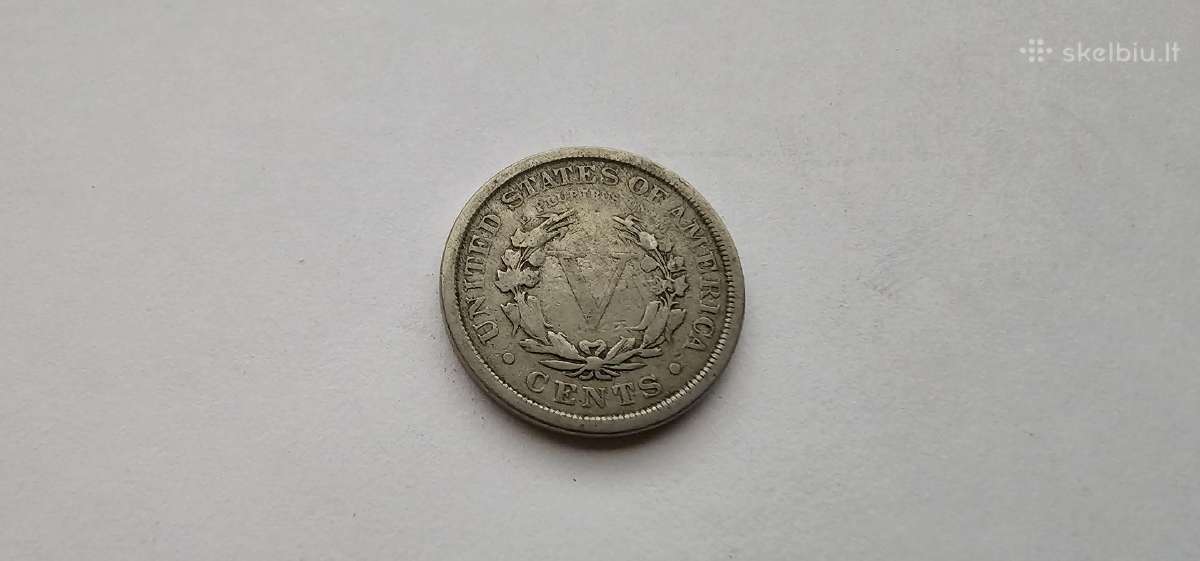 1891 5 centai Usa - nuotraukos Nr. 2
