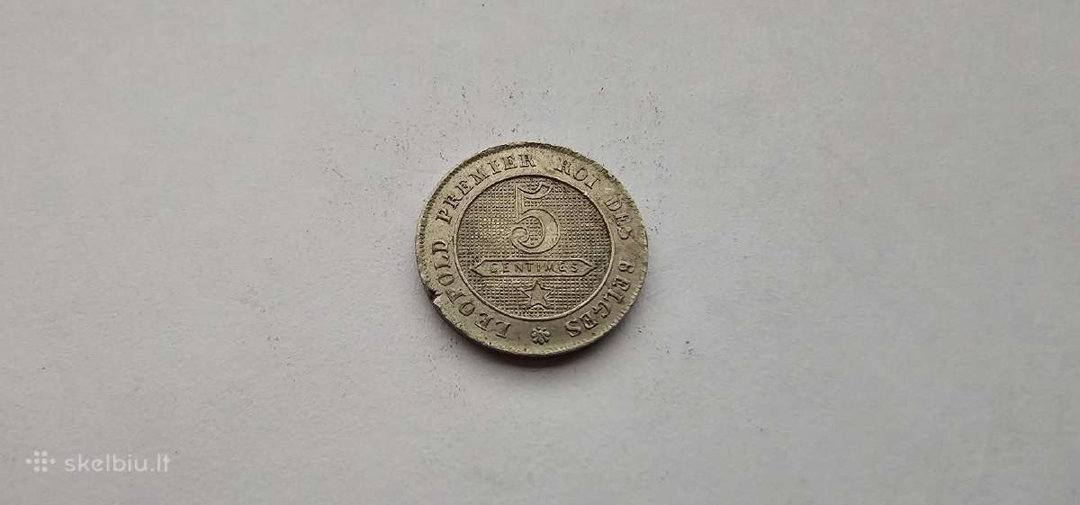 1863 5 centai Belgija