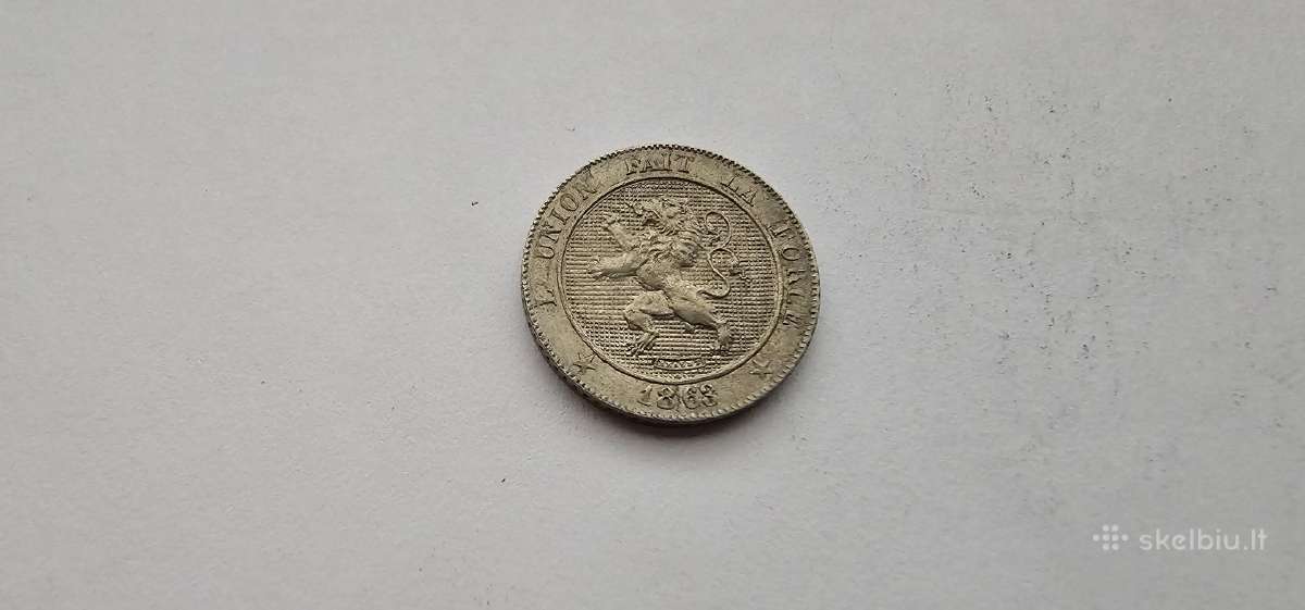 1863 5 centai Belgija - nuotraukos Nr. 2