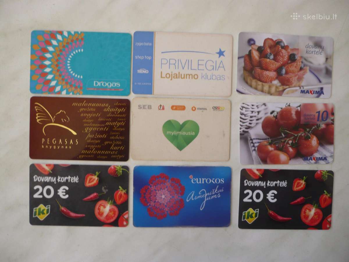 Plastikinės kortelės , vizitinės kolekcionavimui