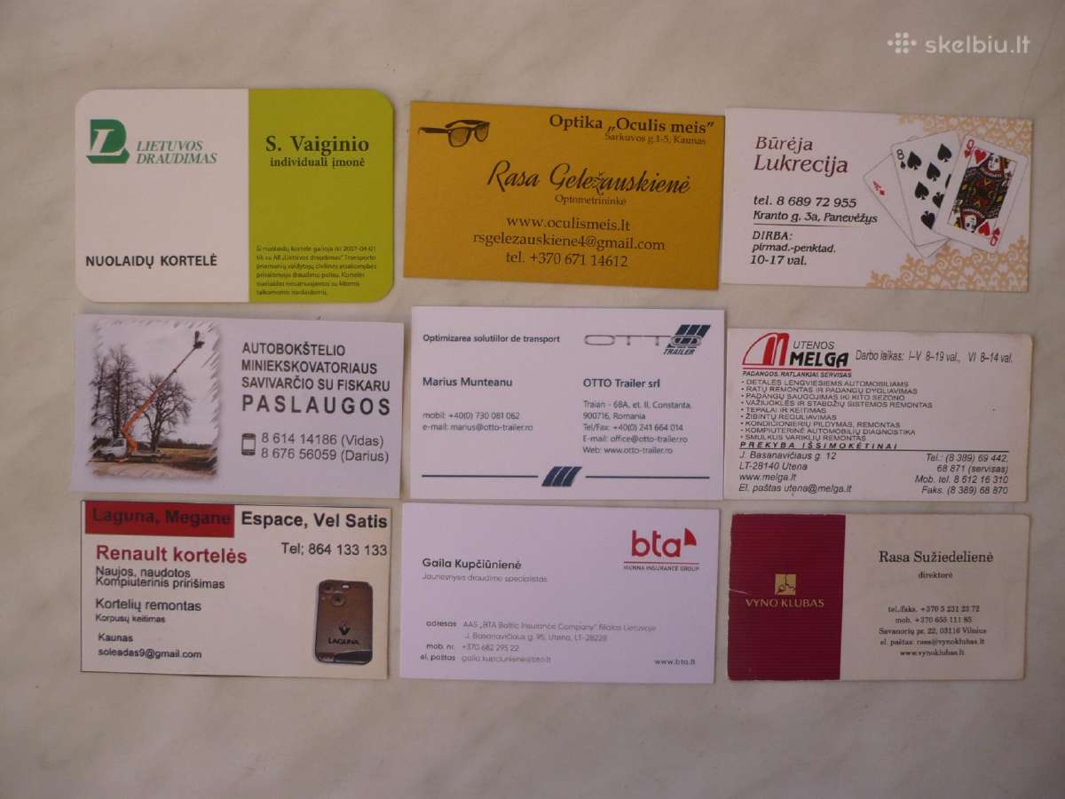 Plastikinės kortelės , vizitinės kolekcionavimui - nuotraukos Nr. 3