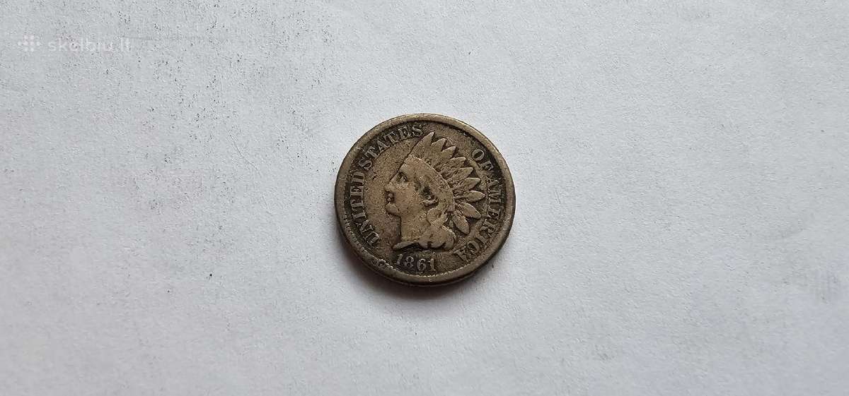 1861 1 centas Usa ,retas