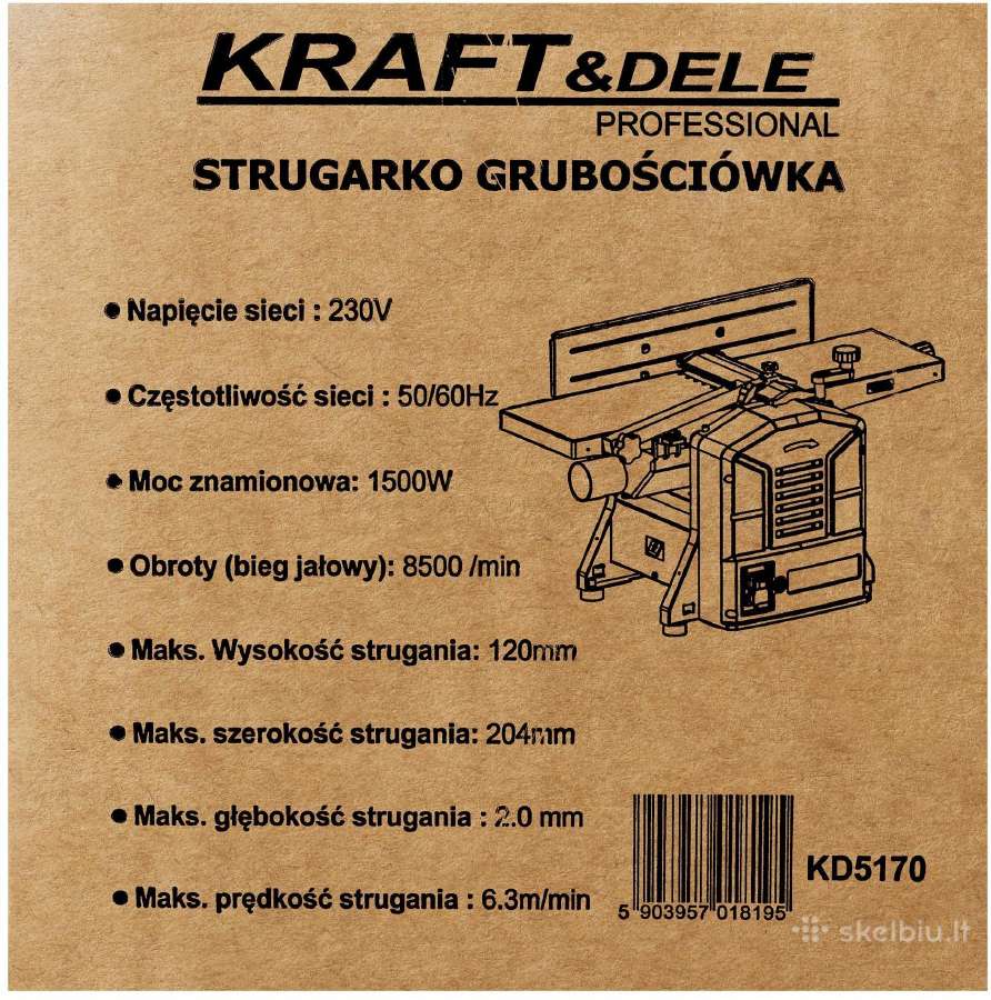 Obliavimo/reismusavimo staklės Kraft & Dele Kd5170 - nuotraukos Nr. 17