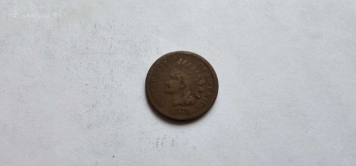 1874 1 centas Usa